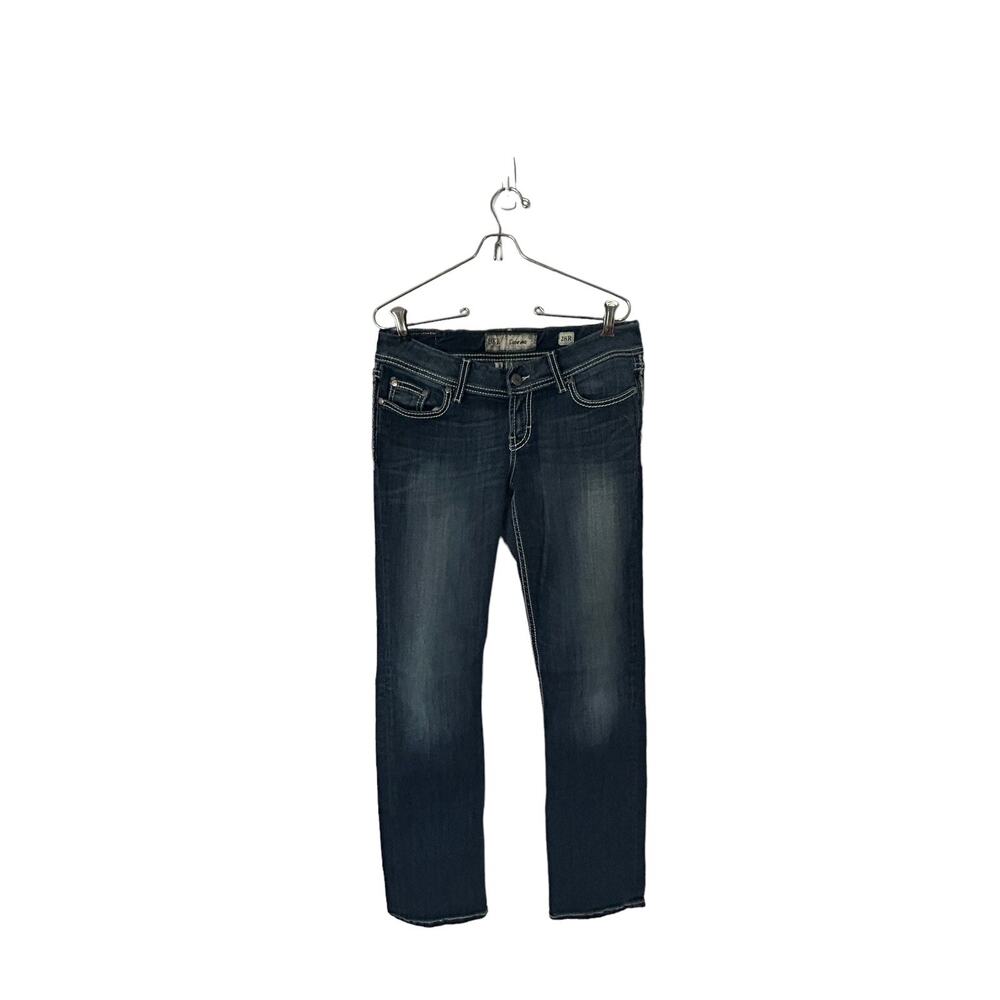 Bke Sabrina sz 28R straight leg jeans denim womens low‎ rise